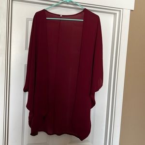 Burgundy kimono woman’s size XXL